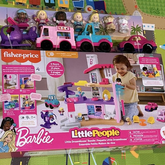 Toys Fisher Price Little People Barbie Dreamhouse Bundle Playset 4 Vehicles 7 Figures Poshmark